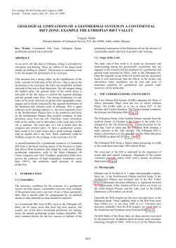 geological limitations of a geothermal system in a continental rift