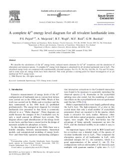 A complete 4f energy level diagram for all trivalent lanthanide ions