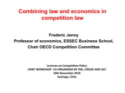 Judging Competition Law Cases: The Role of Economic Evidence