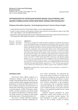 optimization of potassium nitrate based solid propellant grains