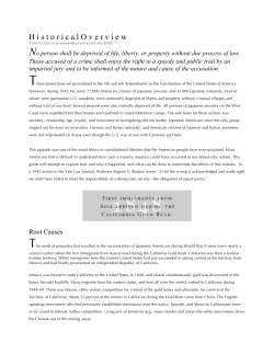 Historical Overview - Sonoma County JACL