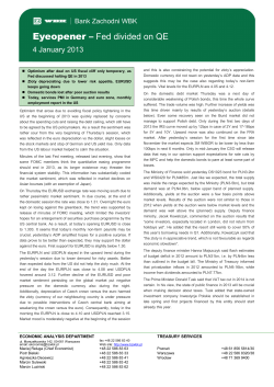 Eyeopener – Fed divided on QE