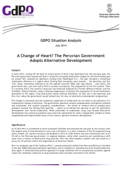 A Change of Heart? The Peruvian Government Adopts Alternative