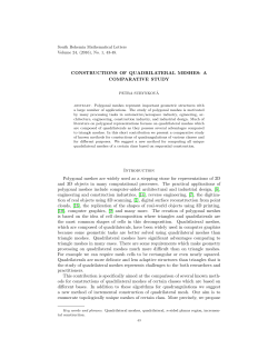 CONSTRUCTIONS OF QUADRILATERAL MESHES: A