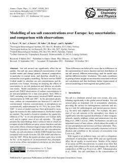 Modelling of sea salt concentrations over Europe: key uncertainties