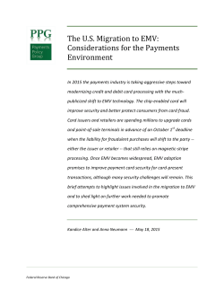 The US Migration to EMV - Federal Reserve Bank of Chicago