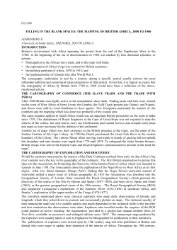 Filling in the blank spaces: the mapping of British Africa, 1800 to 1960