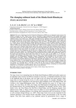 The changing sediment loads of the Hindu Kush