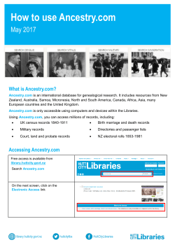 How to use Ancestry.com