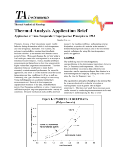application of time-temperature superposition principles to DMA, TA