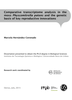 Comparative transcriptome analysis in the moss