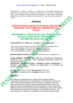pensamiento coeducativo del profesorado de educación física