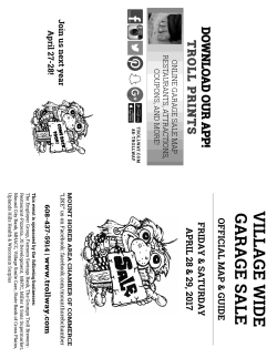 the official 2017 Village Wide Garage Sale Program.
