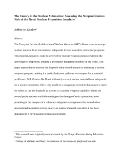 The Canary in the Nuclear Submarine: Assessing
