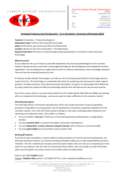 FeyeCon Carbon Dioxide Technologies