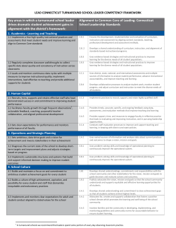 LEAD CT Turnaround Principal Competencies.