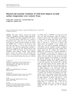 Diurnal and seasonal variations of wind farm impacts on land