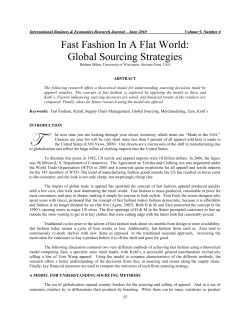 Fast Fashion in a Flat World: Global Sourcing
