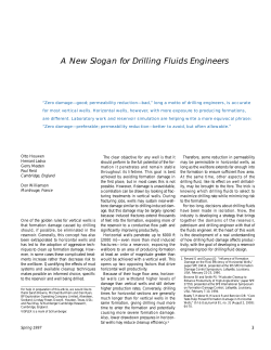 A New Slogan for Drilling Fluids Engineers