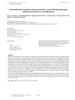 Microtensile bond strength of resin