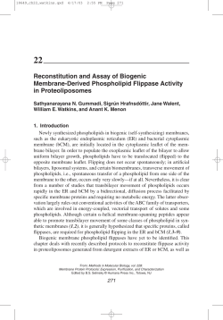 Reconstitution and Assay of Biogenic Membrane