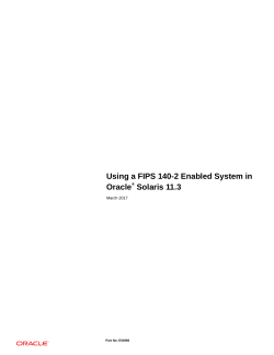Using a FIPS 140-2 Enabled System in Oracle® Solaris 11.3