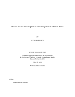 Attitudes and Perceptions of Deer Management in