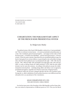 the parliamentary aspect of the french semi  presidential system