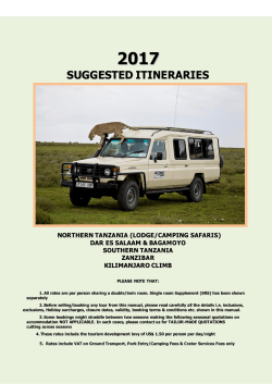 Leopard Tours Suggested Itineraries).
