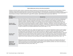 National Mathematics Advisory Panel Recommendations