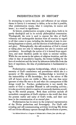 "Predestination in History," The Evangelical