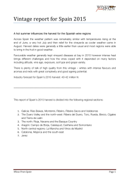 Final Vintage report fo Spain 2015