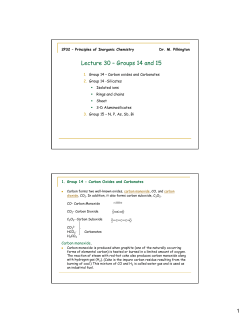 Lecture 30 – Groups 14 and 15
