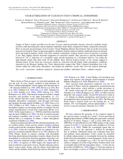 characterization of clouds in titan`s tropical atmosphere