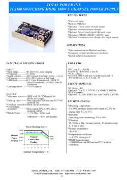 KEY FEATURES - Total Power International