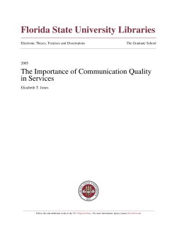 The Importance of Communication Quality in Services