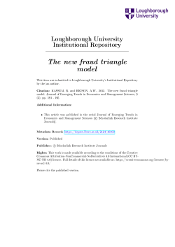 The new fraud triangle model