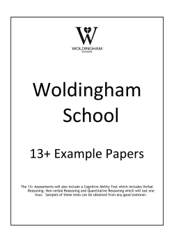 13+ Example Papers - Woldingham School