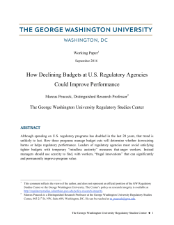 How Declining Budgets at U.S. Regulatory Agencies Could Improve