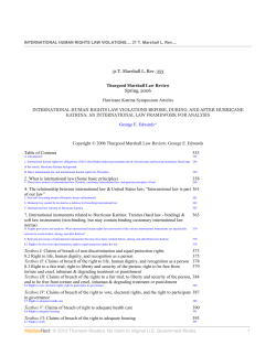 International Human Rights Law Violations Before