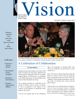 A Celebration of Collaboration - Sisters of Charity of New York