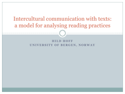 Intercultural communication with texts: a model for