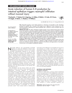 Acute induction of human IL-8 production by intestinal epithelium