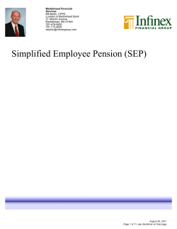 Simplified Employee Pension (SEP)