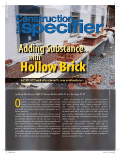 C652 Hollow Brick - Construction Specifier