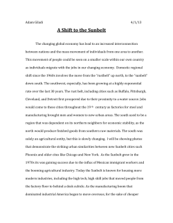 A Shift to the Sunbelt