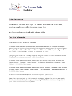 The Princess Bride - The Official Site - Varsity.com