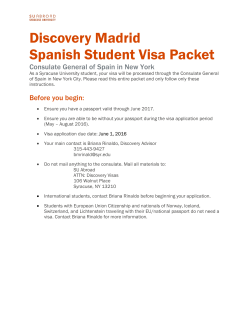 Discovery Madrid Spanish Student Visa Packet