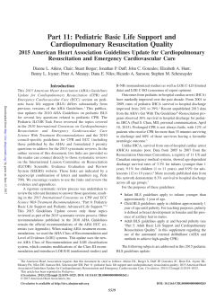 for Cardiopulmonary Resuscitation and Emergency