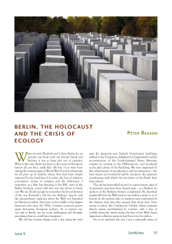 Berlin, the holocaust and the crisis of ecology